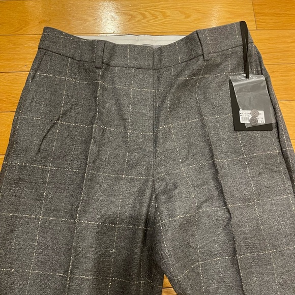 Les Copains grey checkered dress pants size 46 - Picture 3 of 3